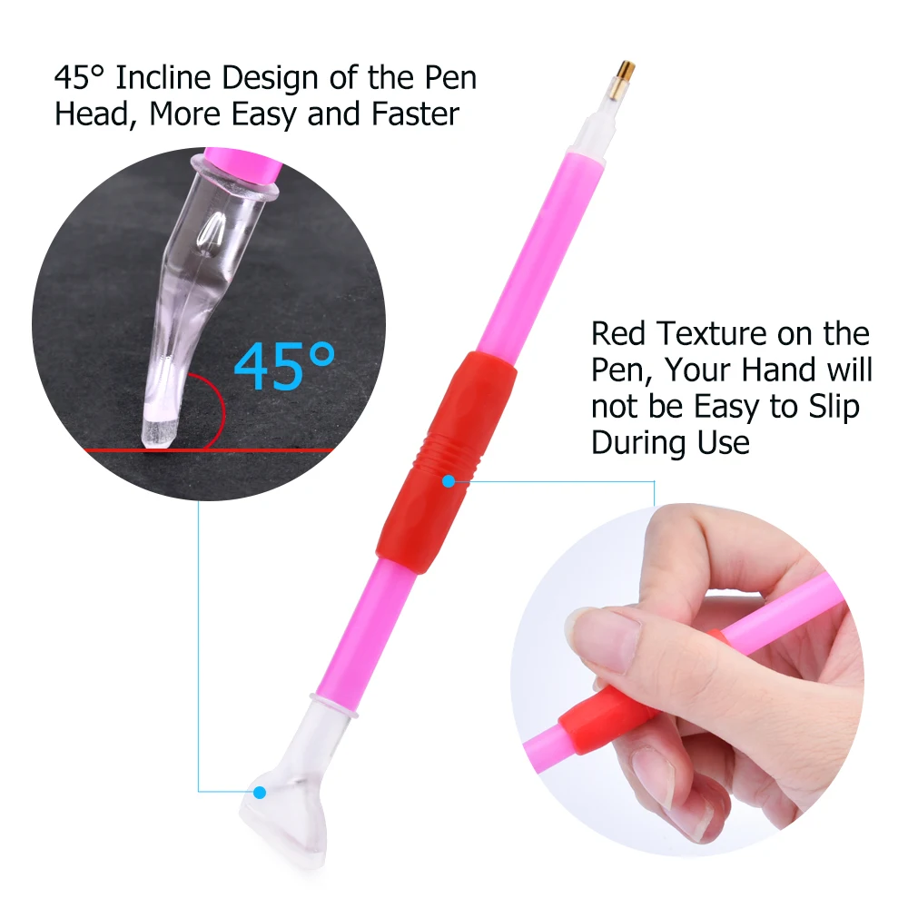 Goedkoop Diamond Schilderij Gereedschapskist Diamant Borduurwerk Accessoire Volledige Kit Led Pen Lijm Tweezer Opbergdoos Diy Strass Mozaïek Craft Set