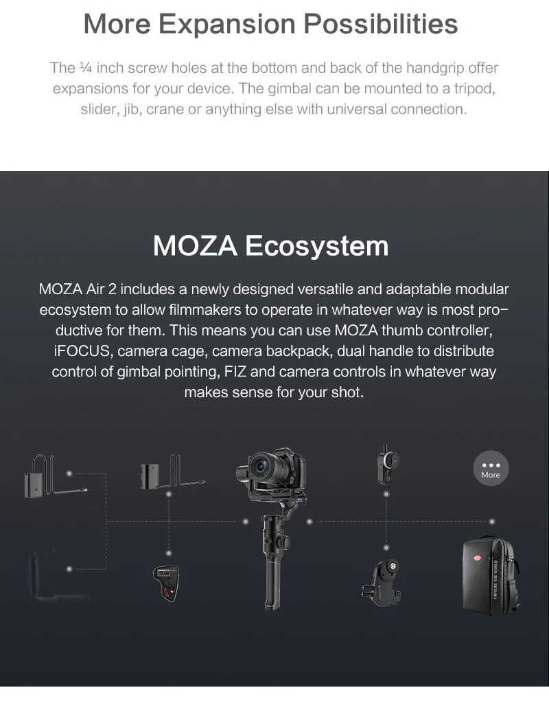 Moza Air 2 3-осевое переносное карданное Maxload 4,2 кг AIR2 стабилизатор для DSLR sony цифровой зеркальной камеры Canon Nikon w 3/8 1/4 винт PK DJI Ronin S