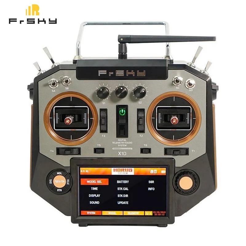 FrSky Horus X10 16 Channels Transmitter Remote Controller Mode 2 Left Hand Throttle Sliver Amber