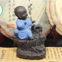 Чайная фигурка для набора Кунг Фу Ча Молодой монах текущих вод и высоких гор （синяя одежда）