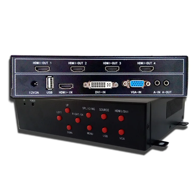 

1x2 video wall processor for video wall displays hdmi dvi vga usb input hdmi output