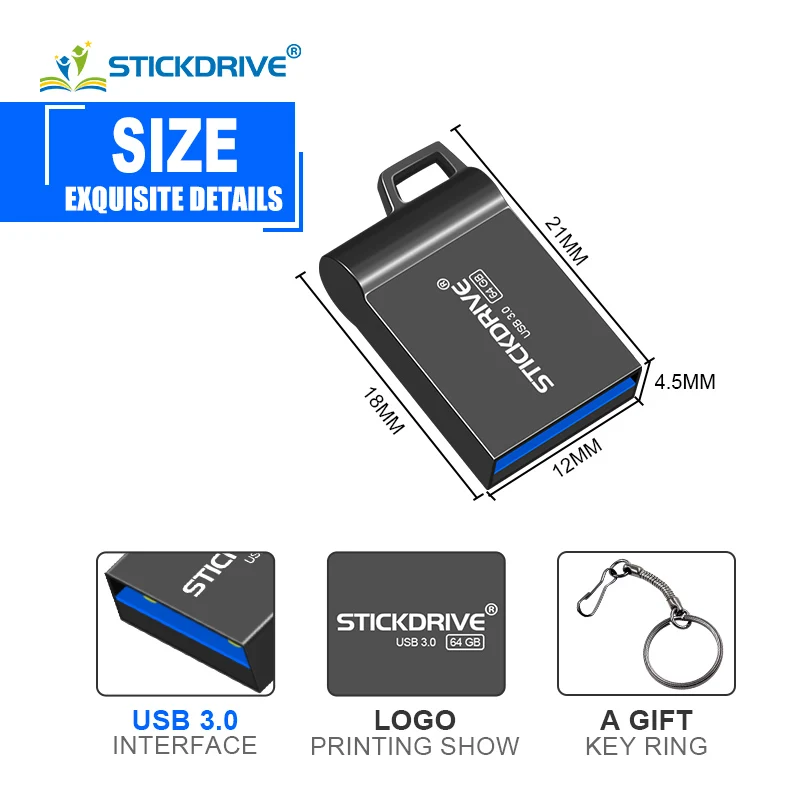 Маленький черный USB флеш-накопитель, 16 ГБ, флешка, 32 ГБ, 64 ГБ, 3,0, usb флешка, 128 ГБ, флеш-накопитель, диск памяти для автомобильного ПК, usb флеш-накопитель