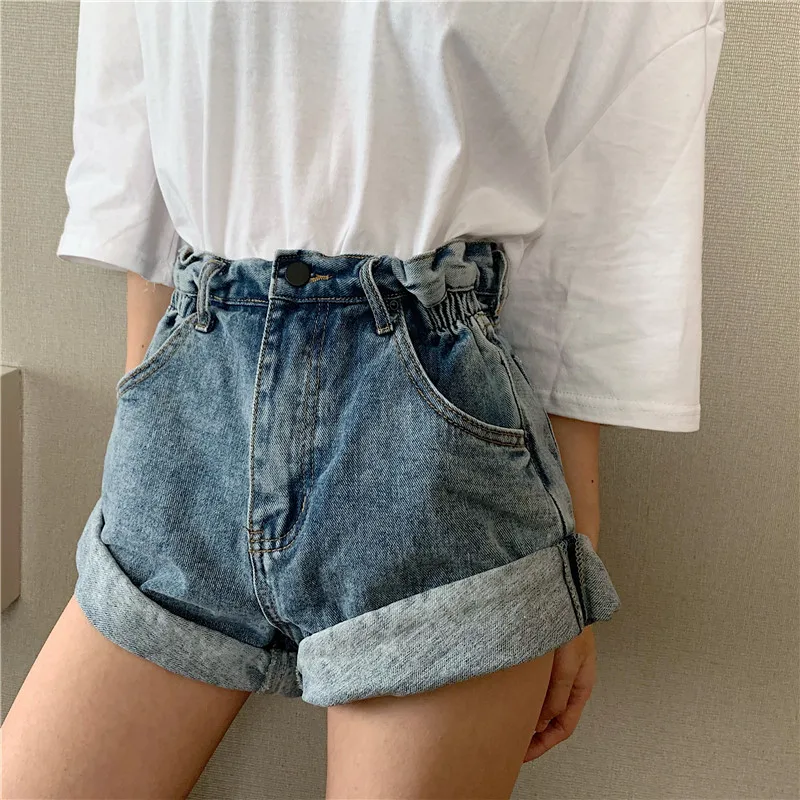 Alien Kitty Retro High Waist Wide Leg Denim Shorts Women New Summer Korea Style Fashion Streetwear Solid Sexy Short Jeans