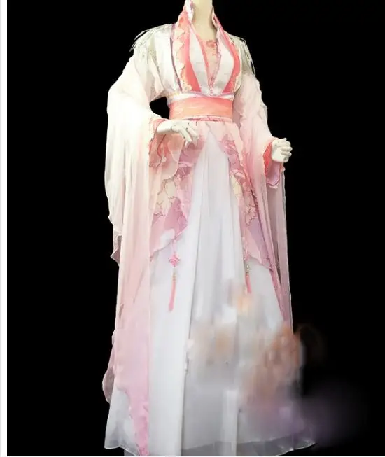 3 Designs Pink Blue Purple Fairy Costume Hanfu Sword Lady Sweet Cosplay Hanfu for TV Play The Semi Gods and Semi Devils
