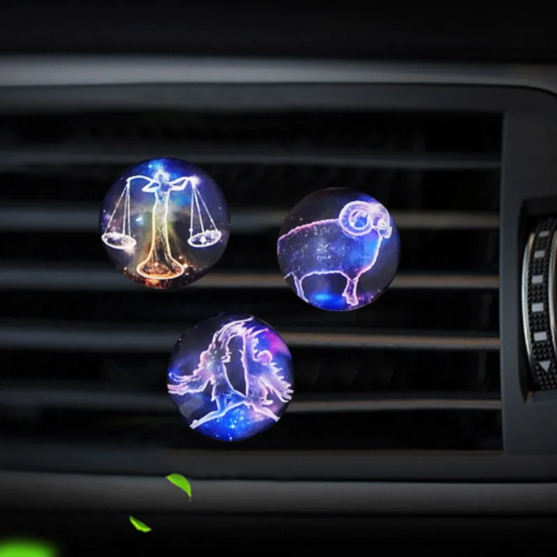 

Twelve constellations car air freshener perfume air conditioner outlet Perfume clip in auto air freshener Car supplies