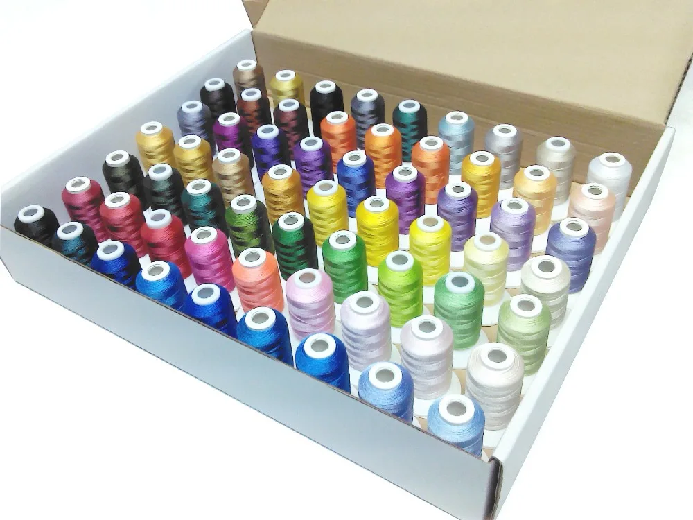 63 different Brother colors embroidery machine sewing thread 500m each