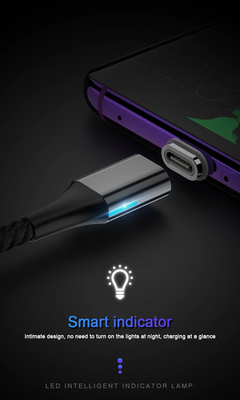 Магнитный usb-кабель Uverbon, суперзарядный кабель USB type C, Магнитный зарядный кабель Micro usb для зарядки и передачи данных, кабель USB для мобильного телефона