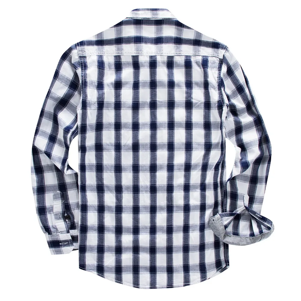 Top brand  Men's shirt Long Sleeve 100% Cotton Male Brand Casual Shirt Autumn Winter Camisa Masculina European Plus Size (10)