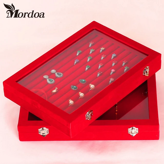 earring jewelry holder wall hanging necklace ring jewelry red box glass cover storage stud earring wheel holder earring jewelry holder wall hanging necklace ring jewelry red box glass cover storage stud earring wheel holder
