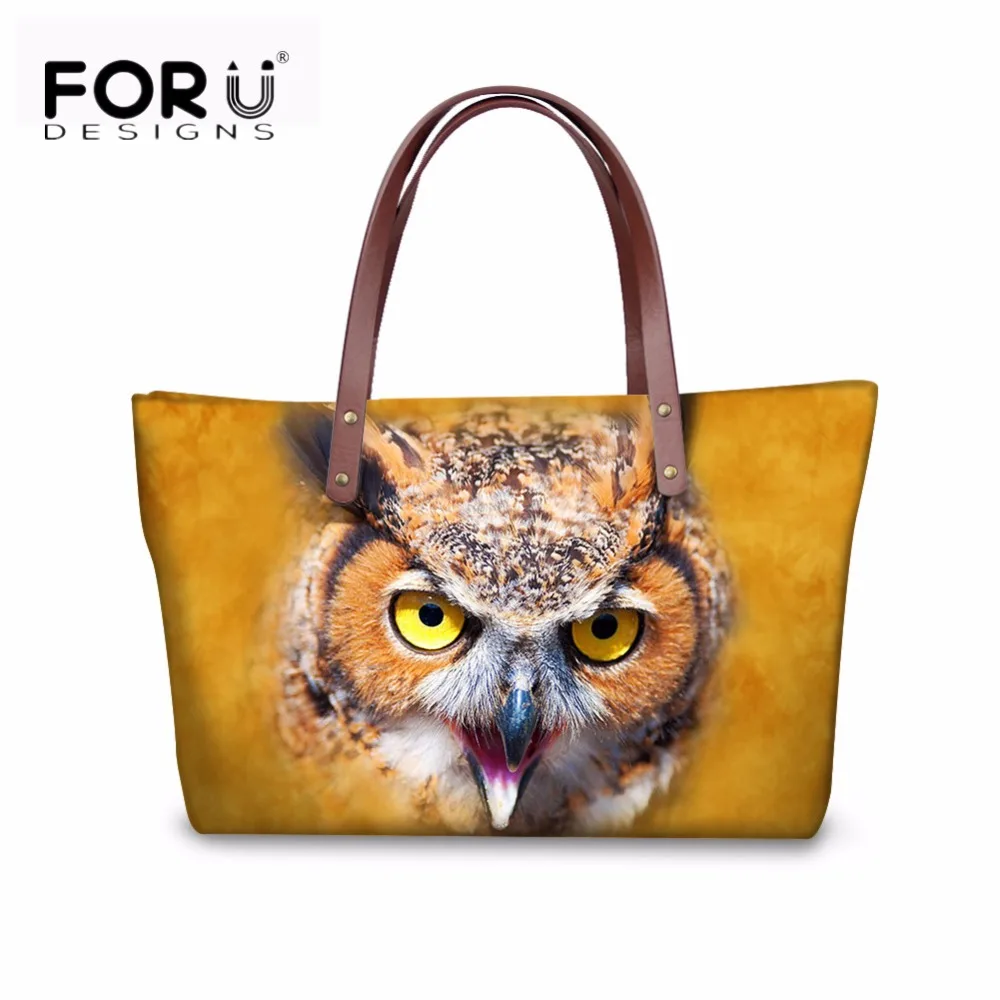 

FORUDESIGNS 3D Animal Eagle Women Handbags Luxury Designer Ladies Shoulder Shopping Top-handle Bags Large Capacity Tote Bag