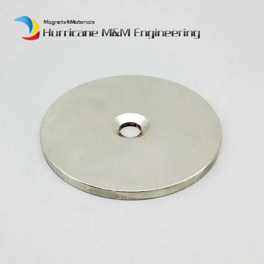 

1 pcs NdFeB Lifting Magnet Dia. 80x5 mm with M10 Screw Countersunk Hole N42 Neodymium Rare Earth Permanent Magnet