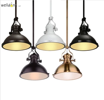 

110v 220v Iron Pendant Light Vintage Lamp Hanging Light Lampara Colgante De Techo Luces Decorativas Farol Lampadario Copper Lamp