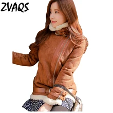 Новинка в европейском стиле с мультяшными героями модные повседневные пуховик средней длины для женщин зимнее замшевое пальто парка Куртки больших размеров из толстой шерсти ягненка пальто M0044