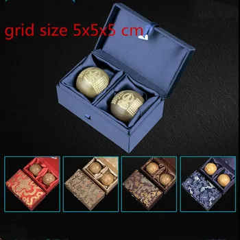 

Decorative 2 Grids Watch Boxes for Gifts Silk Fabric Soft Slot Box Christmas Chinese Small Jewelry Storage Box 12x7x6.5cm