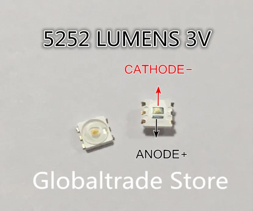 

200PCS FOR LUMENS LED Backlight 0.3W 3V 5252 Cool white LED LCD TV Backlight TV Application LML5252MBC-WZ