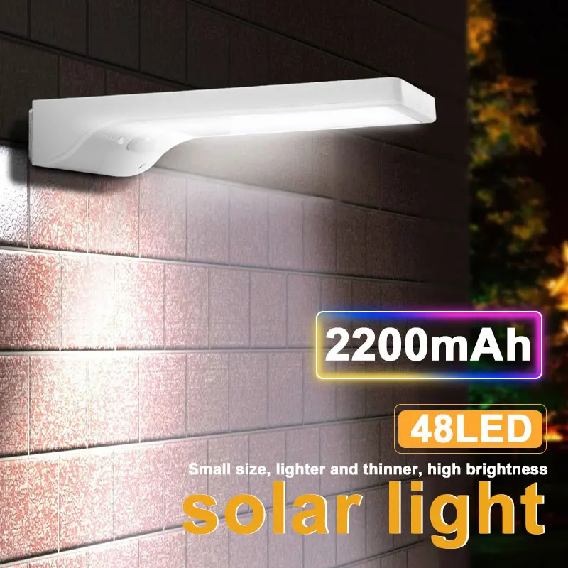

Wall Light Street Lamp Light Controlled Outdoor 48 LED Motion Sensor Eco-Friendly Walkway Lights Durable Home