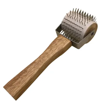 

2 pcs Bee Breeding Use Wooden Handle Wheel Propolis Collect Cut Honey Fork Beehive Beekeeper Beekeeping Tools Bee Hives