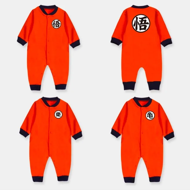 

Spring 100% Cotton Baby Boys Girls Dragon Ball Babies Rompers Infant SON GOKU Long Sleeve Costume Jumpsuits Babe Clothing SA2100