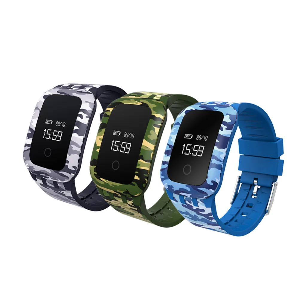 Newest Camouflage A28 Waterproof Bluetooth Smart Bracelet Sport Smartband Support Heart Rate Monitoring 0 66 Screen