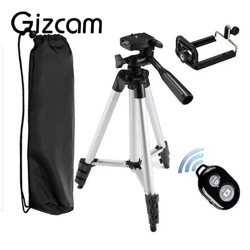 

Gizcam Long tripod Bluetooth Remote Control Self-Timer Camera Shutter Clip Holder Tripod Sets Kit Gift For phone Stand holder