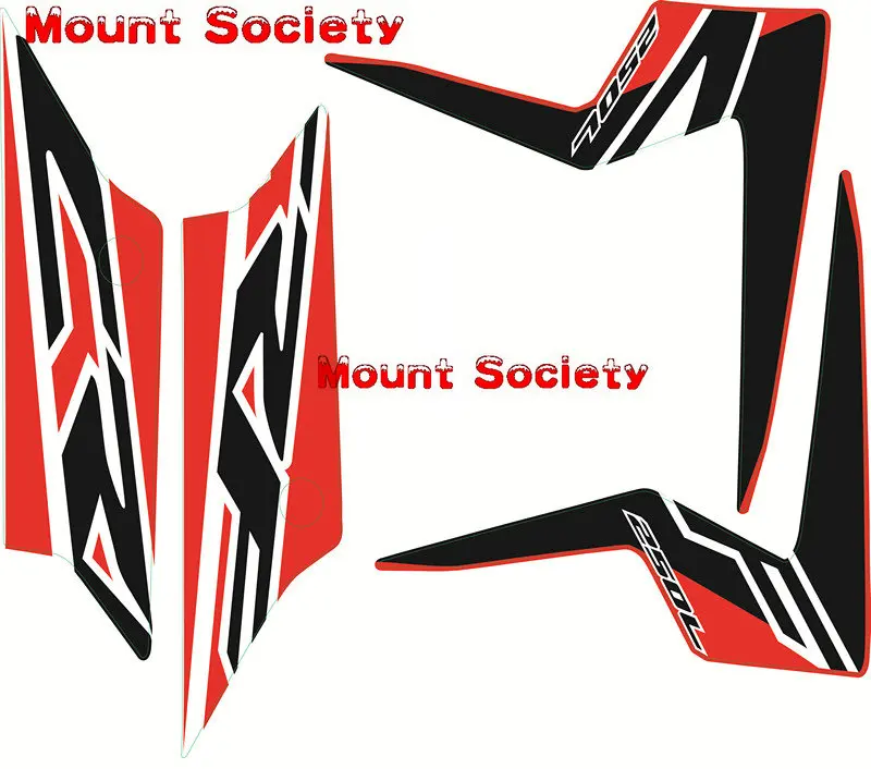 

Free shipping Dirt motorcycle black applique decals fuel tank sticker Set For Honda XR250 L XR250L fuel tank sticker Set