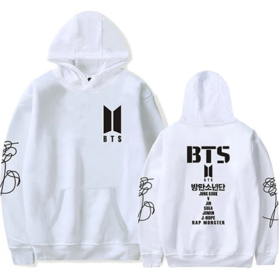 White 2 Верхняя одежда Love Yourself k женские толстовки свитшоты толстовки хип-хоп походная рубашка 010 - Цвет: White 2