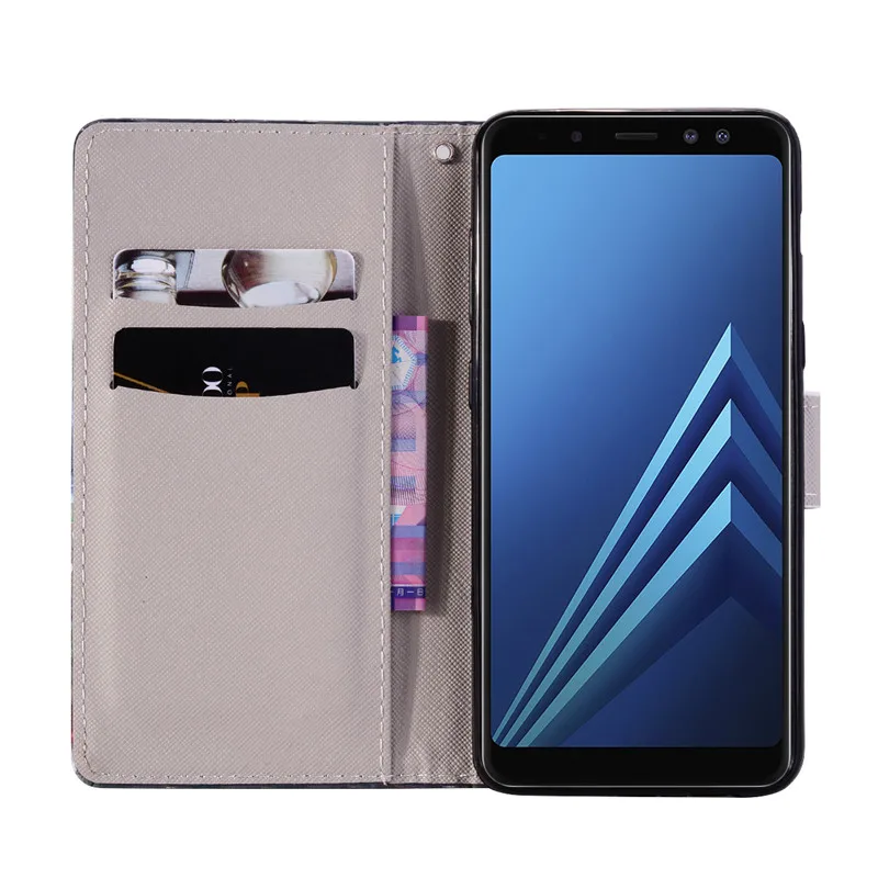Чехол для Samsung Galaxy A6 Plus A8 2018 J3 J4 J6 J7 J8 J2 Pro роскошный кожаный чехол книжка с объемным
