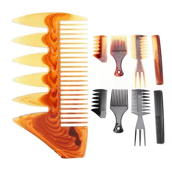

2 Colors Portable Men Oil Hair Hairdressing Comb Wide Large Tooth Long Handle Hairstyle Comb Salon Brushes