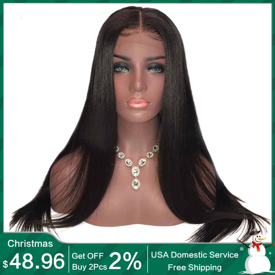 FlowerSeason 13x6 Silky Straight Lace Front Human Hair Wigs With Baby