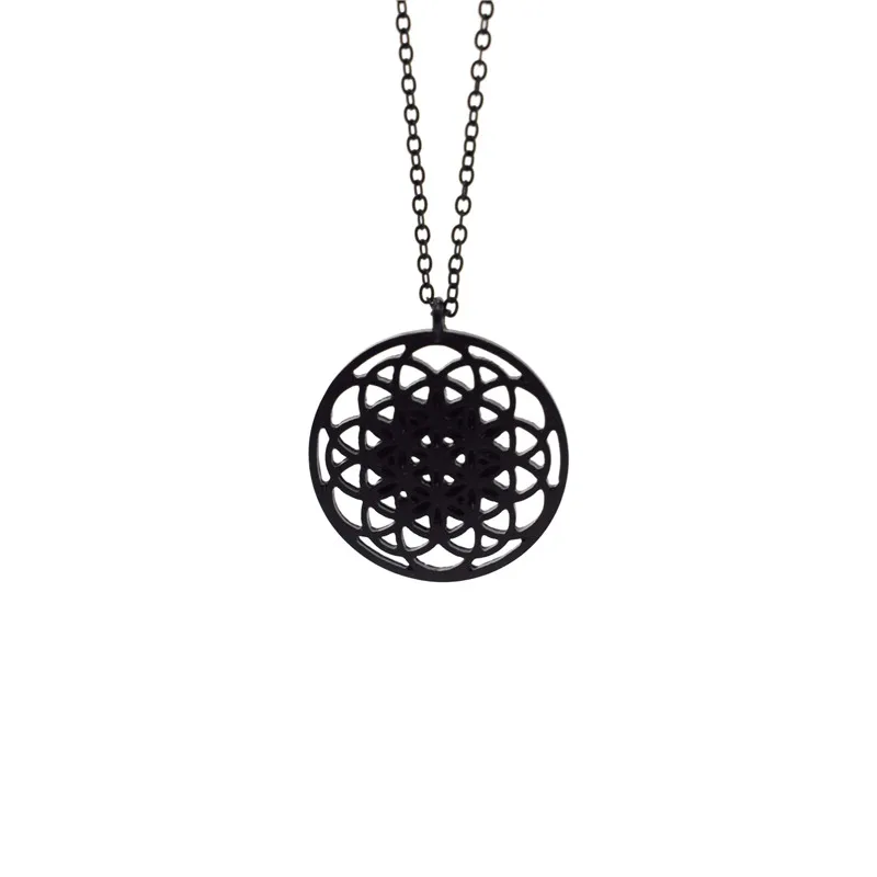 Elfin Seed Of Life Necklace Geometric Pendant Sacred Geometry Flower of life necklaces &amp pendants Graducation Jewellery | Украшения и