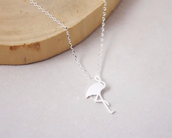 Gold Silver Flamingo Necklace 1