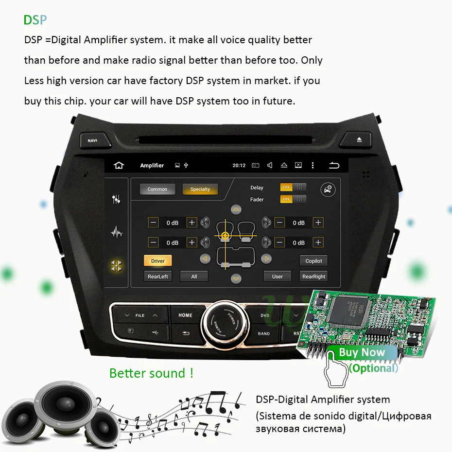 Excellent 64G DSP Android 9.0 IPS SCREEN AV Output CAR DVD PLAYER For Hyundai IX45 Santa fe 2013-2018 GPS player navigation radio stereo 3 Excellent 64G DSP Android 9.0 IPS SCREEN AV Output CAR DVD PLAYER For Hyundai IX45 Santa fe 2013-2018 GPS player navigation radio stereo 3