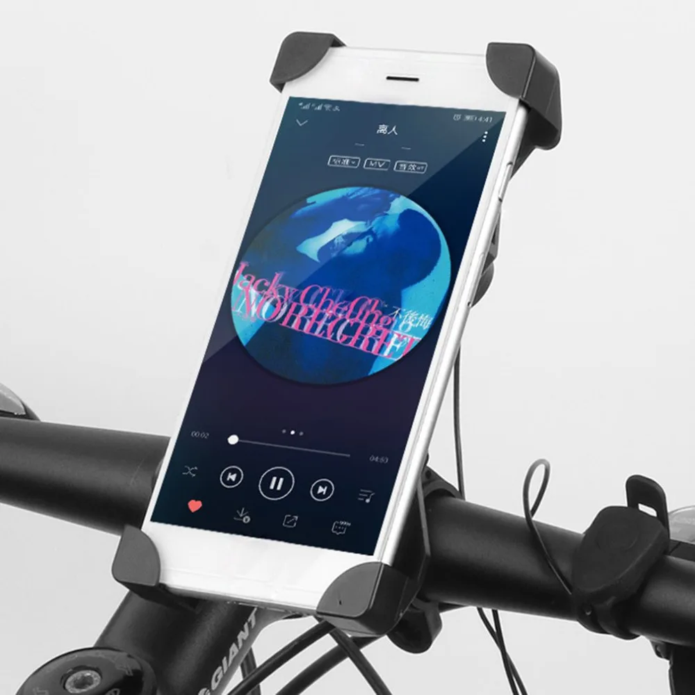 

2018 Bike Phone Mount Bicycle Cell Phone Holder Adjustable Cycling Rack Handlebars Smartphone Clip Bracket with Bike Bell Horn