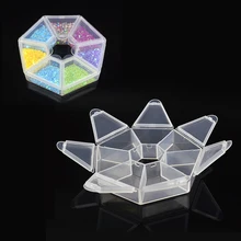 Новинка, 1 шт., прозрачная; Нейл-арт бусы со стразами Дисплей коробка набор контейнеров для хранения 7 отсеков косметический инструмент для маникюра