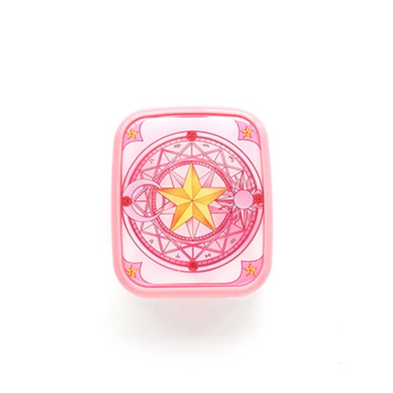 Японский аниме Cardcaptor искатель карт Sakura CLOW карты контактные линзы очки коробка для кормящих с зеркалом косплей реквизит - Цвет: Pink