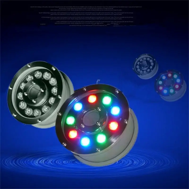 Lâmpada do Aquário à Prova Subaquática w Piscina Lagoa Fonte Dip68 Água Ip68 Iluminacao Dc12v Controle Remoto Rgb Led Luz 9