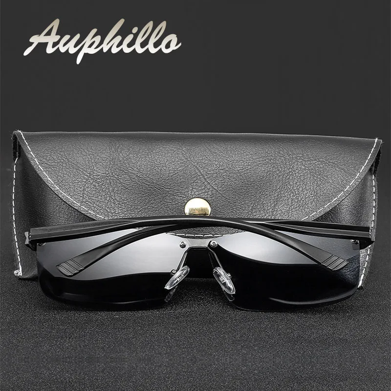 AUPHILLO Photochromic Mens Sunglasses Brand Designer Aluminum Magnesium Sunglasses Men Polarized Driver's Driving Glasses UV400