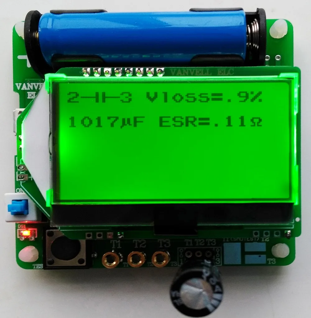 Многофункциональный тестер сопротивления индуктора конденсатора ESR DIY MG328