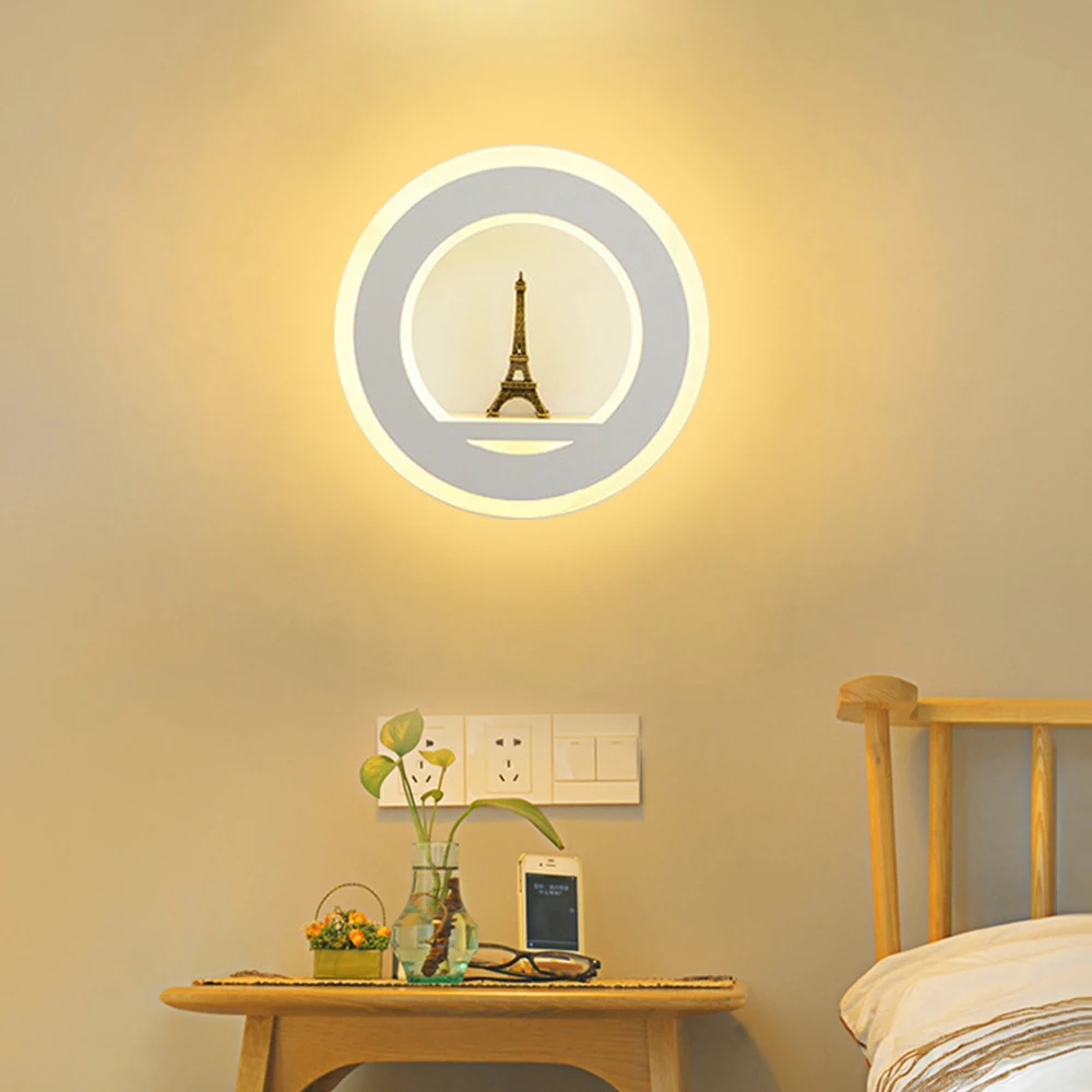 15W Wall Mounted Wall Lamp with Tower AC 85 265V Modern Simple Bedroom