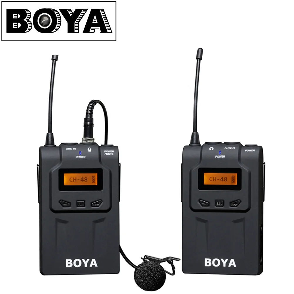 

BOYA BY-UM48C UHF Ultra High Frequency 48 Channel Camera Wireless Lavalier Microphone System for Canon DSLR Sony Camcorders