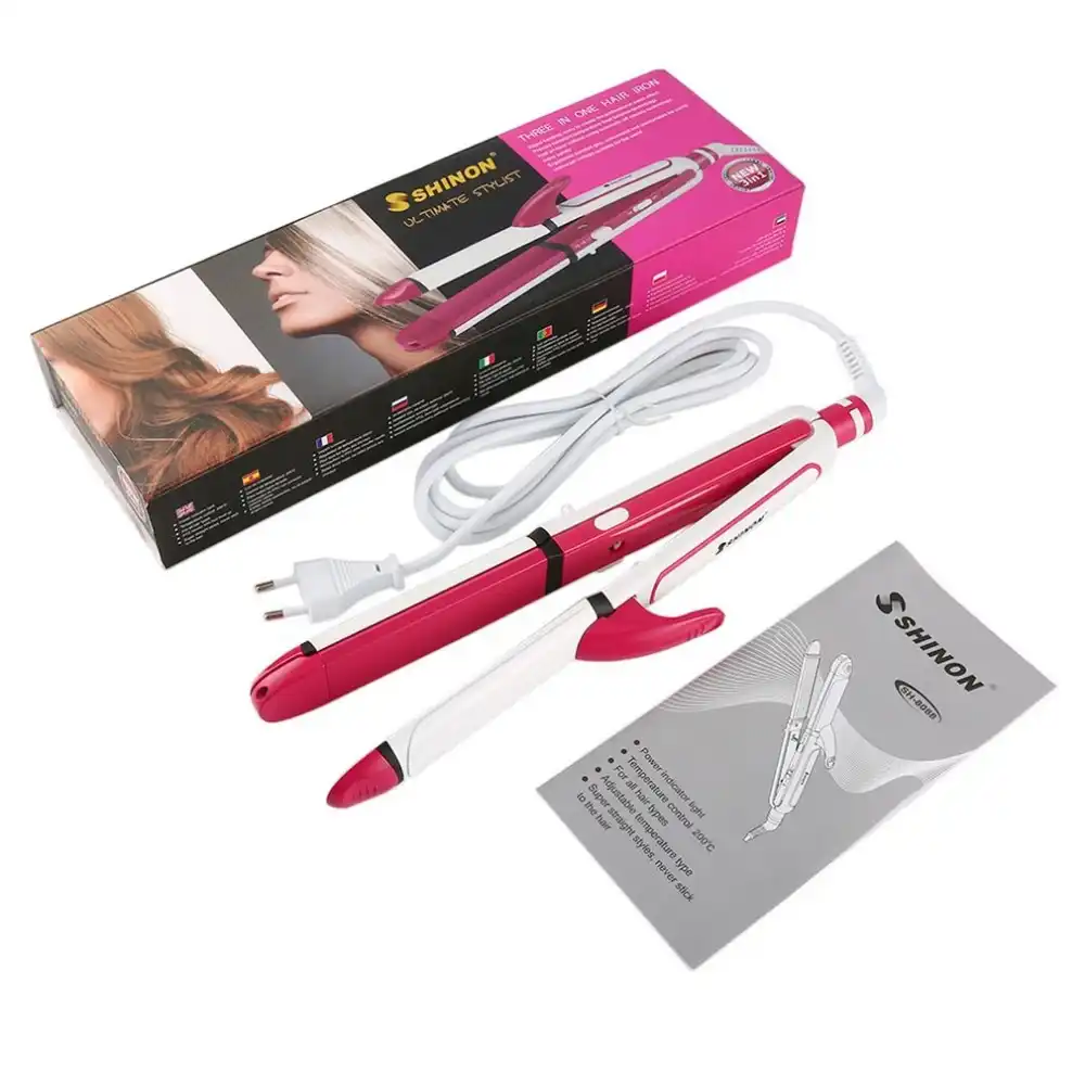 Magic Leverag Hair Curlers Hair Curler Eu Plug Curling Iron Hair Perming Device Hair Straightener Wet And Dry Dual Use