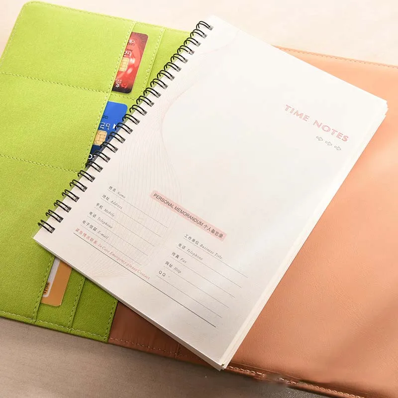 Replaceable A5 Spiral Business Office Notebook Notepad Meeting Diary Journal Gift Loose-leaf Spiral Bound Multifunction