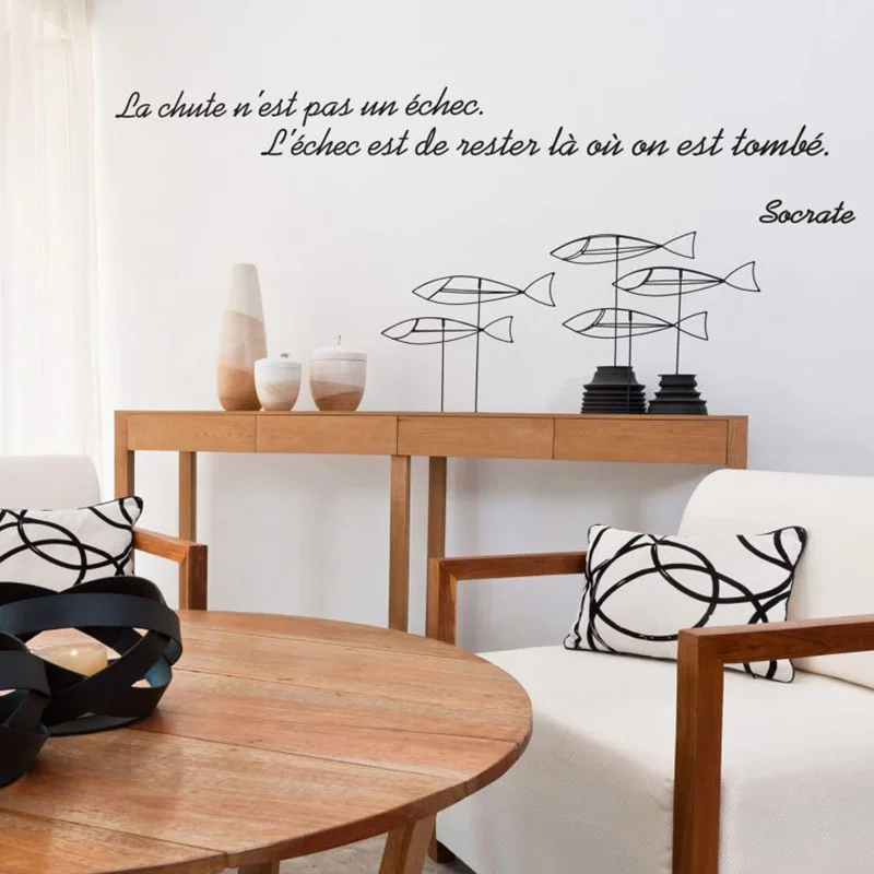 Stickers La Chute N Est Pas Un Echec Vinyl Wall Decal Socrate Quote Mural Art Wallpaper Living Room Home Decor Poster Wall Stickers Aliexpress