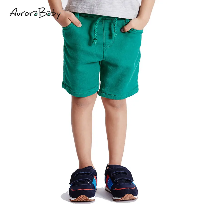 2018 New Summer Baby Boys Drawstring Green Shorts Cotton Short Pants