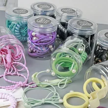 10/15 шт. в наборе Комбинации резинкой в штучной упаковке Набор резинка для волос для девочек эластичные черные джинсы консервы ободки для волос G0409