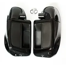 Vivid Black Lower Leg Warmer Vented Fairing Glove Box For Harley Touring Road King Street Electra