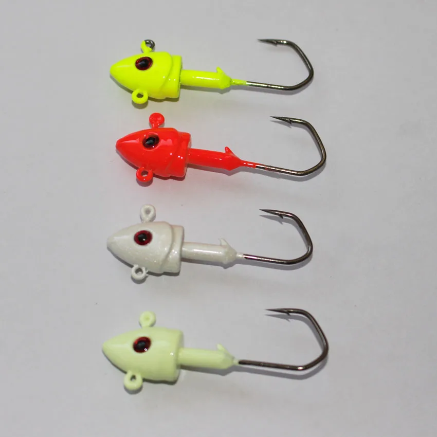 

free shipping 7g/10g/14g/21g/28g/45g jig head hook fishing jigging lure soft bait hook sinking lure Chinese fishing tackle 8pcs