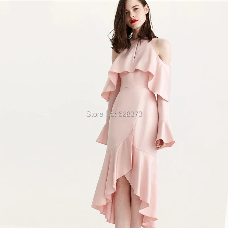 YNQNFS ED41 Robe De Soiree Vestidos реальные фотографии с открытыми плечами длинными рукавами