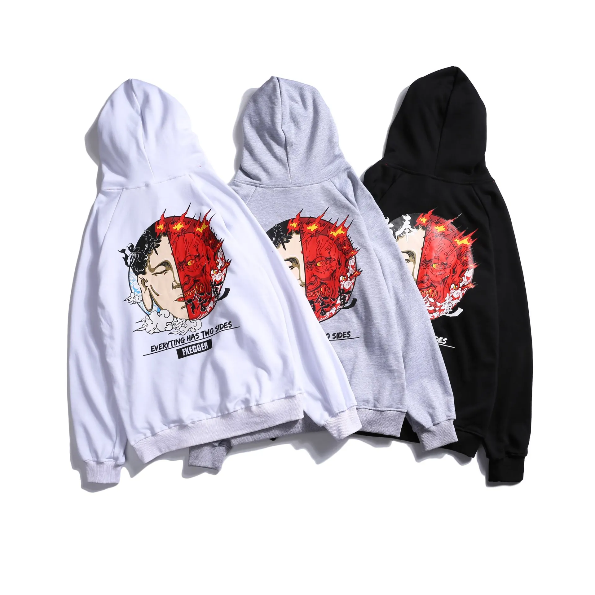 Ghost Printed Embroidery Hoodies Sweatshirts Men Women Unisex Hiphop Streetwear Winter Autumn Fleece Casual Hoodie Pullover Men
