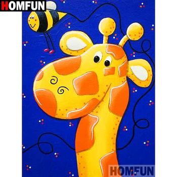 

HOMFUN Full Square/Round Drill 5D DIY Diamond Painting "Cartoon deer" 3D Diamond Embroidery Cross Stitch Home Decor A19068